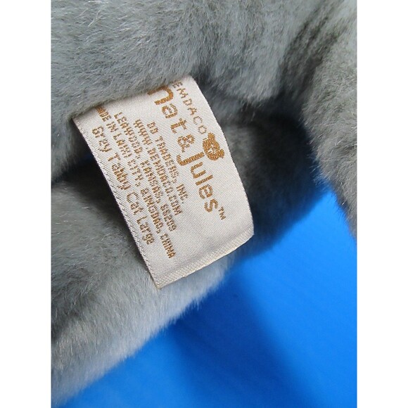 Demdaco Nat Jules Gray Tabby Cat Large Stuffed Animal Plush 13" Realisitic - Picture 8 of 10